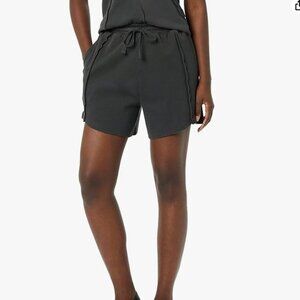 rare/self Mid Rise All Gender Exposed Seams Ribbed Shorts